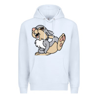 White thumper Premium Hoodie - linhVisuals