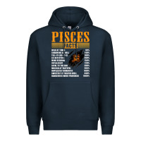 Navy pisces facts t shirt pisces birthday gifts Premium Hoodie - linhVisuals