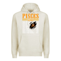 Oatmeal Heather pisces facts t shirt pisces birthday gifts Premium Hoodie - linhVisuals
