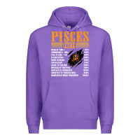 Purple pisces facts t shirt pisces birthday gifts Premium Hoodie - linhVisuals