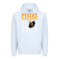 White pisces facts t shirt pisces birthday gifts Premium Hoodie - linhVisuals