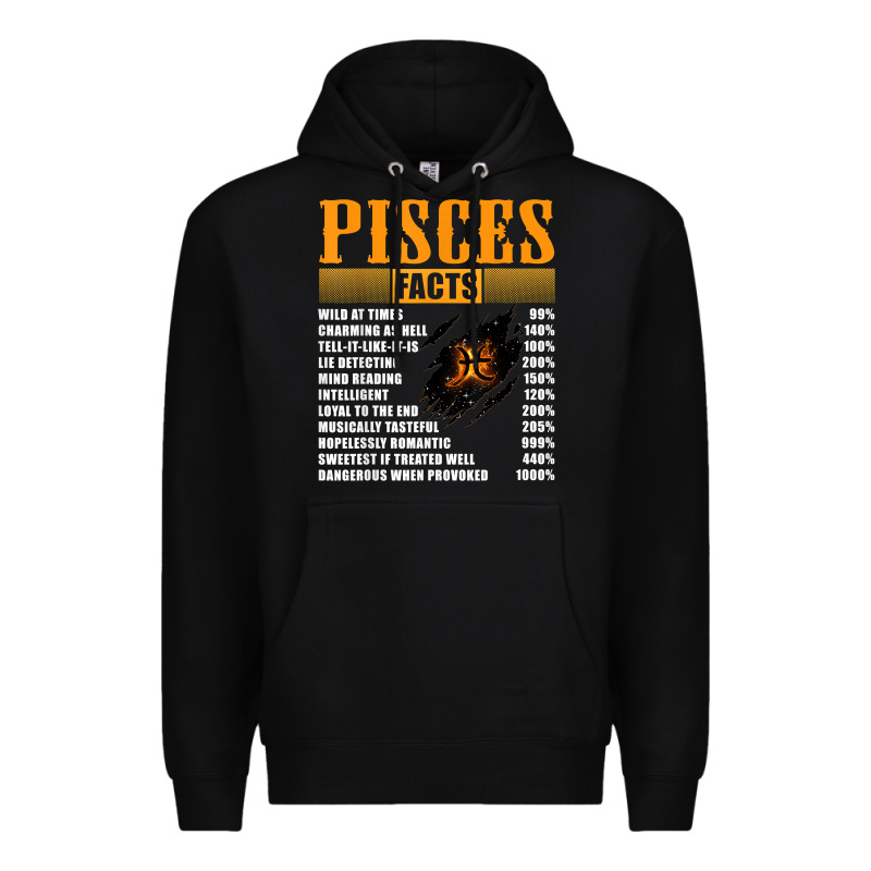 Pisces Facts T Shirt Pisces Birthday Gifts Premium Hoodie by linhVisuals | Teevron