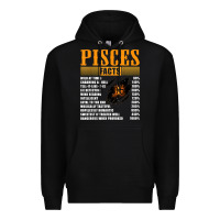 Black pisces facts t shirt pisces birthday gifts Premium Hoodie - linhVisuals