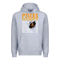 Heather Grey pisces facts t shirt pisces birthday gifts Premium Hoodie - linhVisuals