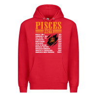 Red pisces facts t shirt pisces birthday gifts Premium Hoodie - linhVisuals