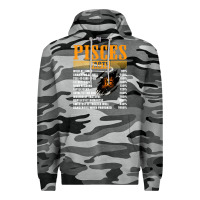 Slate Camo pisces facts t shirt pisces birthday gifts Premium Hoodie - linhVisuals