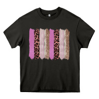 Asphalt pink glitter leopard brushstroke background Heavy Core Tee - RanaPortraitStore
