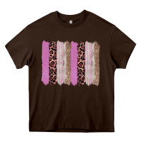Chocolate Brown pink glitter leopard brushstroke background Heavy Core Tee - RanaPortraitStore