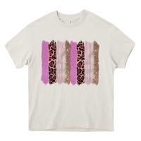 Cream pink glitter leopard brushstroke background Heavy Core Tee - RanaPortraitStore