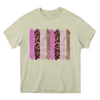 Mossy pink glitter leopard brushstroke background Heavy Core Tee - RanaPortraitStore
