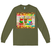 Army Green hello summer ice coffee Long Sleeve Tee - Artiststas