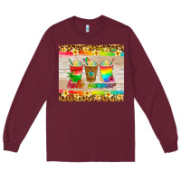 Burgundy hello summer ice coffee Long Sleeve Tee - Artiststas
