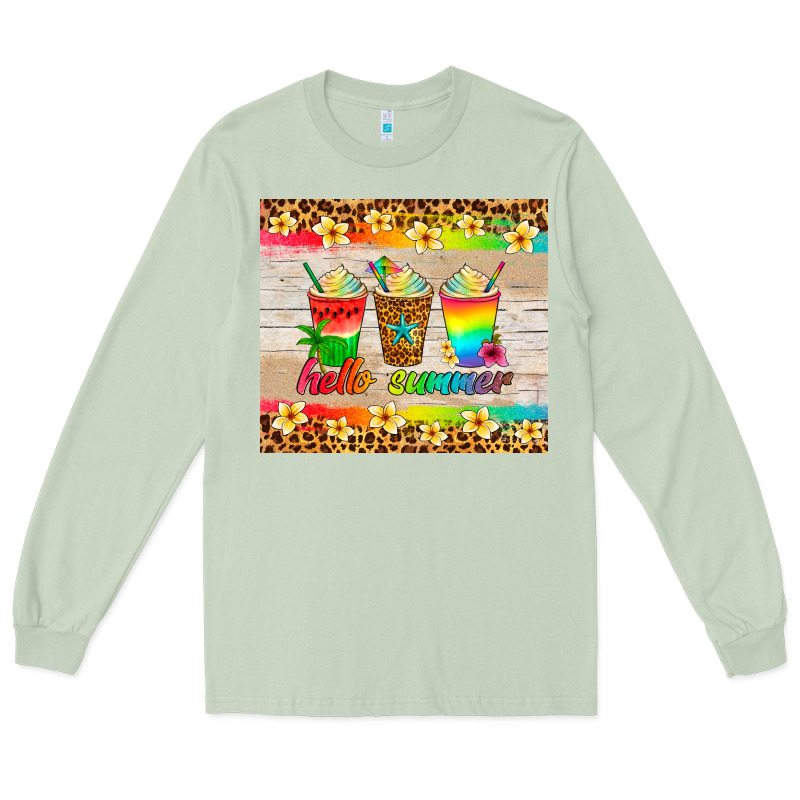 Hello Summer Ice Coffee Long Sleeve Tee by Artiststas | Teevron