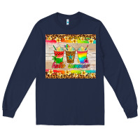Navy hello summer ice coffee Long Sleeve Tee - Artiststas