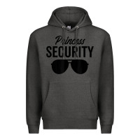 Charcoal Heather princess security dad boyfriend husband pregnancy t shirt Premium Hoodie - linhVisuals