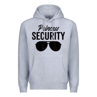 Heather Grey princess security dad boyfriend husband pregnancy t shirt Premium Hoodie - linhVisuals