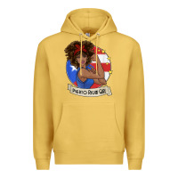 Antique Gold puerto rican girl strong t shirt puerto rico pride boricua Premium Hoodie - linhVisuals