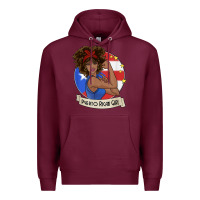 Burgundy puerto rican girl strong t shirt puerto rico pride boricua Premium Hoodie - linhVisuals