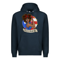 Navy puerto rican girl strong t shirt puerto rico pride boricua Premium Hoodie - linhVisuals