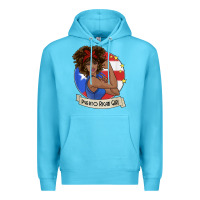 Ocean Blue puerto rican girl strong t shirt puerto rico pride boricua Premium Hoodie - linhVisuals