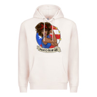 Pale Pink puerto rican girl strong t shirt puerto rico pride boricua Premium Hoodie - linhVisuals