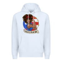 White puerto rican girl strong t shirt puerto rico pride boricua Premium Hoodie - linhVisuals