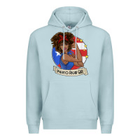 Blue Mist puerto rican girl strong t shirt puerto rico pride boricua Premium Hoodie - linhVisuals
