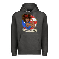 Charcoal Heather puerto rican girl strong t shirt puerto rico pride boricua Premium Hoodie - linhVisuals