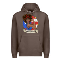 Coffee puerto rican girl strong t shirt puerto rico pride boricua Premium Hoodie - linhVisuals