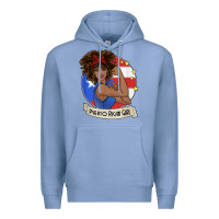 Colony Blue puerto rican girl strong t shirt puerto rico pride boricua Premium Hoodie - linhVisuals