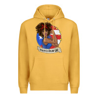 Mustard puerto rican girl strong t shirt puerto rico pride boricua Premium Hoodie - linhVisuals