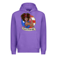 Purple puerto rican girl strong t shirt puerto rico pride boricua Premium Hoodie - linhVisuals