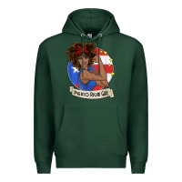 Sports Green puerto rican girl strong t shirt puerto rico pride boricua Premium Hoodie - linhVisuals