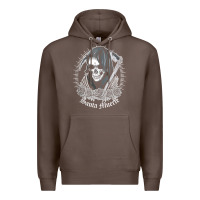 Coffee santa muerte female deity mexican satanic dead sugar skull tank top Premium Hoodie - linhVisuals