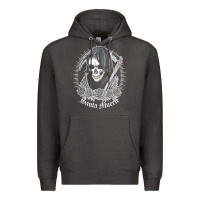 Smoke santa muerte female deity mexican satanic dead sugar skull tank top Premium Hoodie - linhVisuals