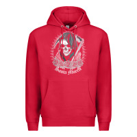 Cardinal santa muerte female deity mexican satanic dead sugar skull tank top Premium Hoodie - linhVisuals
