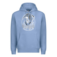 Colony Blue santa muerte female deity mexican satanic dead sugar skull tank top Premium Hoodie - linhVisuals