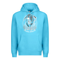 Ocean Blue santa muerte female deity mexican satanic dead sugar skull tank top Premium Hoodie - linhVisuals