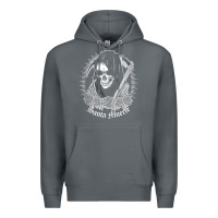 Rock santa muerte female deity mexican satanic dead sugar skull tank top Premium Hoodie - linhVisuals