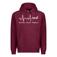 Burgundy red friday military remember everyone deployed heartbeat t shirt Premium Hoodie - linhVisuals