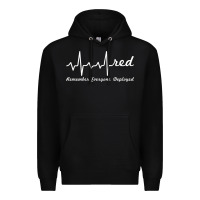 Black red friday military remember everyone deployed heartbeat t shirt Premium Hoodie - linhVisuals
