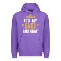 Purple it's my 60th birthday gift for 60 years old man and woman t shirt Premium Hoodie - linhVisuals