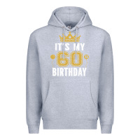 Heather Grey it's my 60th birthday gift for 60 years old man and woman t shirt Premium Hoodie - linhVisuals