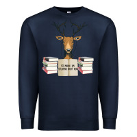 Navy Yes Mama I Am Studying Right Now, Deer Premium Sweatshirt - Bettercallsaul