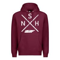 Burgundy vintage nashville retro nsh cross t shirt Premium Hoodie - linhVisuals
