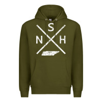 Army Green vintage nashville retro nsh cross t shirt Premium Hoodie - linhVisuals