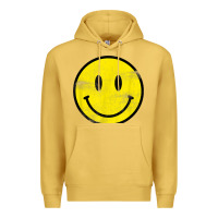 Antique Gold vintage retro happy smiley face 80's 90's aesthetic t shirt Premium Hoodie - linhVisuals