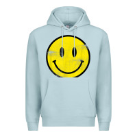 Blue Mist vintage retro happy smiley face 80's 90's aesthetic t shirt Premium Hoodie - linhVisuals