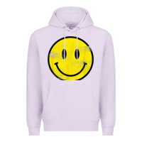 Lilac vintage retro happy smiley face 80's 90's aesthetic t shirt Premium Hoodie - linhVisuals