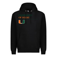 Black The university of miami Premium Hoodie - linhVisuals